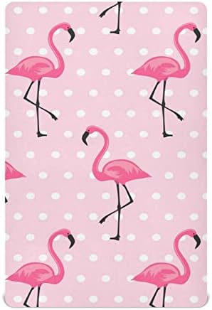Чаршаф за легло Kigai Flamingo Мека Дишаща Приталенная Детска Чаршаф Подходящ За стандартен Наматрасника за бебешко креватче, 39 x 27 x 5 См