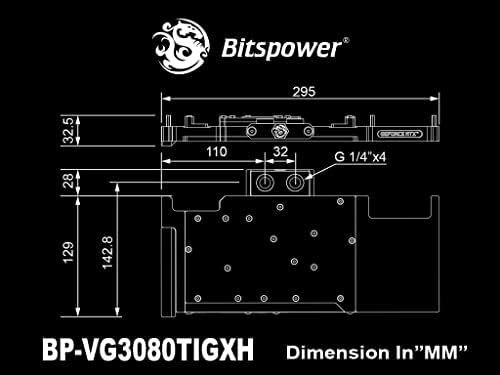 Водоблок Bitspower Classic VGA за Галакс RTX 3080 Ti HOF, цифров RGB, никел/плексиглас