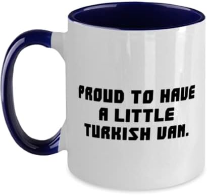 Скъпа два цвята чаша Turkish Van Котка на 11 грама, Гордостта на Малък турски Ван, Специални подаръци за приятели, Подаръци