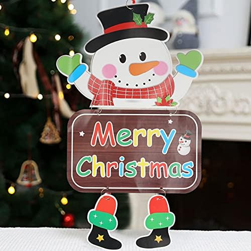 Пилипане Коледни Вратите Знаци Със Снеговиком, Подвесная Знак весела Коледа, Коледни Украси За Врати, Модел Снежен