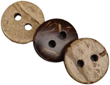 Кокосови копчета - 2 дупки / 9 Размери - Заден (8, 10, 12, 15, 18, 20, 27, 35 и 38 мм) - Произведено в Европа (8 мм)