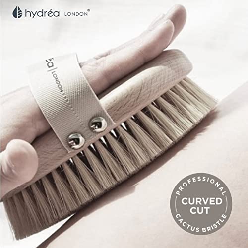 Hydrea London Dry Body Brush – Отшелушивающая четка за суха кожа с дълга дръжка и четина от веганского кактус,