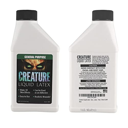 Creature Liquid Latex 2 Pack - ПРОЗРАЧЕН - Професионални специални ефекти с общо предназначение, за грим и обличане на вампири, чудовища, зомбита на Хелоуин