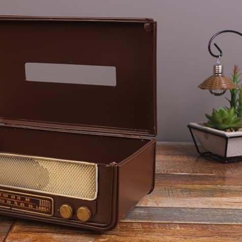 WONDER ME Ретро Радио Форма на Кутия За Салфетки Кутия За Съхранение на Салфетки Контейнер Титуляр За Хартиени