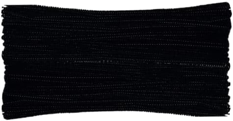 Черни Почистващи средства за тръби, Стъбла от Шенилна, 100 броя за Креативни бижута направи си САМ Art Занаятите (0,24x12 инча)