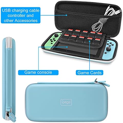 Комплект аксесоари FASTSNAIL Съвместими с Nintendo Switch 12 в 1 Незаменим чанта за носене игри за Switch, Съвместима с дръжки
