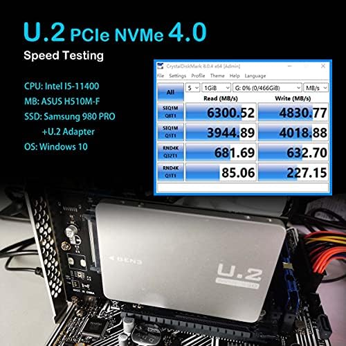 ГЛОТРЕНДЫ U 2 (СФФ-8639) Адаптер, PCIe NVMe 4.0/3.0 за твърдотелно устройство U. 2 PCIe, пълна скорост PCI-E GEN4, Инсталиране