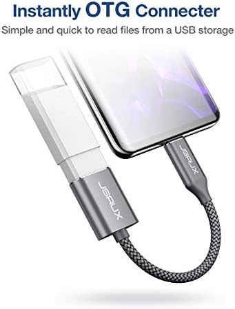 Адаптер JSAUX C USB към USB [1 опаковка], USB Type C към конектора USB 3.0 OTG, който е съвместим за устройства с USB порта C -Сив