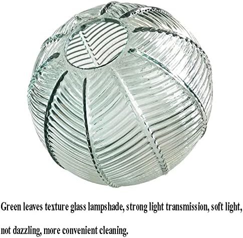 YHQSYKS Креативни Стъклени Висящи Полилеи от Светло Зелено на Листово Стъкло с 1-Светлинен географски глобус, Стъклена