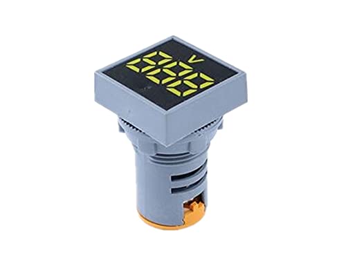 NIBYQ 22 мм Мини Цифров Волтметър Квадратен ac 20-500 В Волта Тестер за напрежение на електромера Led лампи Дисплей (Цвят:
