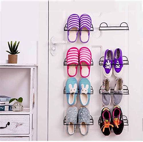 N/A Поставка за обувки от ковано желязо, рафт за тапочек в банята, домашни хол, творчески кука за обувки, смукателна стенни поставки за обувки