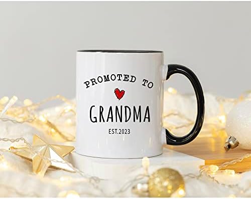 Кафеена чаша за баби и дядовци Est. 2023, Чаша за обявяването на бременност дете, Чаша за новородено, Подаръци за