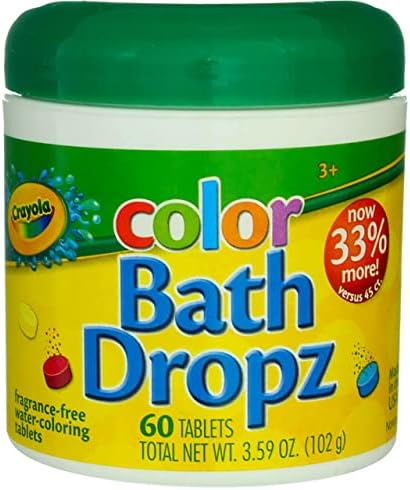 Таблетки за оцветяване на водата Bath Dropz, 3,59 унция, 60 карата