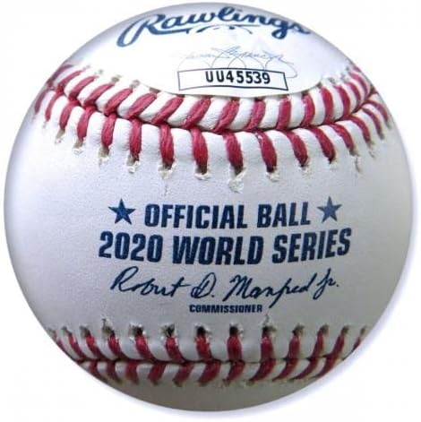 Клейтън Kershaw с Автограф 2020 WS Baseball Los Angeles Dodgers JSA - Бейзболни топки с автографи