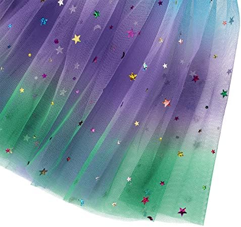 Century Star/Преливащи Опаковки за Момичета, Пола-пакет от блестящо тюл за Деца, 3 пласта, Балетное Рокля на Принцеса за Танци за Рожден Ден