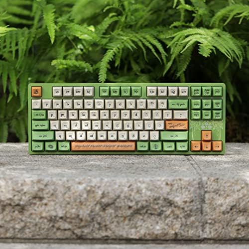 Механична клавиатура DROP + The Lord of the Rings в эльфийском стил, ключове Holy Panda X, Зелен корпус от анодизиран