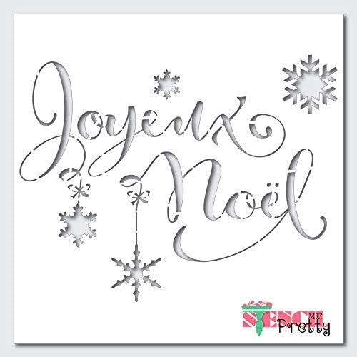 Шаблони - Реколта френски Коледни Noel Шик Селски издържат шаблони за означения Направи си сам, Най-Винил-големи