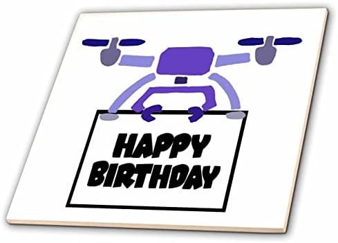 3dRose Забавен Сладък Дрон с Надпис Happy Birthday, Дрон с Сатирическим модел - Теракот (ct-360568-2)