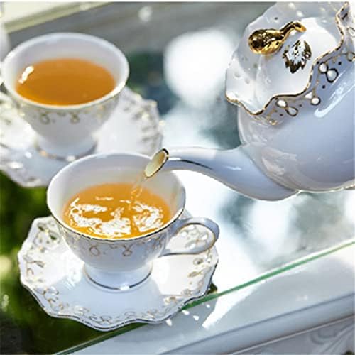 HDRZR 15 бр. Английски Следобеден Чай Набор от Черен Чай Чайник Чаена Чаша Хол Домашен Набор от Кафе Чаши От