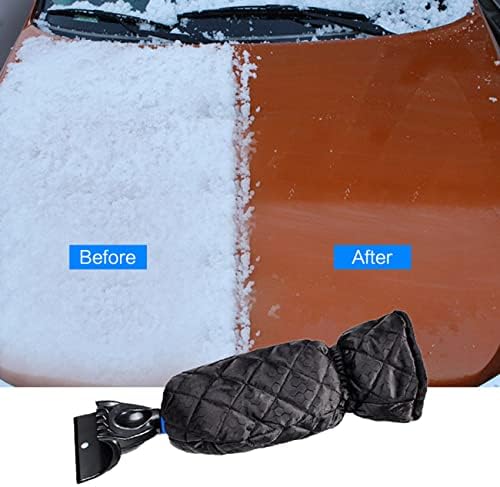Универсален Стъргало за сняг с Ръкавица, Инструмент за Почистване на Скрепер за лед за Предното стъкло на превозното средство От Неръждаема Стомана За Автоматично