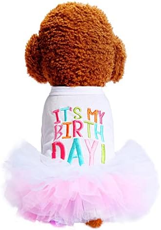 Рокля-пакет за рождения Ден на куче, Дрехи за малки Кученца, Облекло за парти в чест на рождения Ден на Чихуахуа,