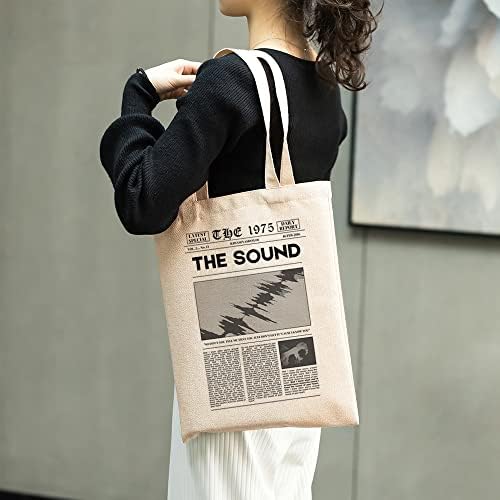 Реколта чанта-тоут 1975 г., идеята песни на Певицата, Подарък Холщовые чанти-Тоут, за Многократна употреба за Хранителни стоки Чанти, Портретно чанта-Тоут, Подарък за ?