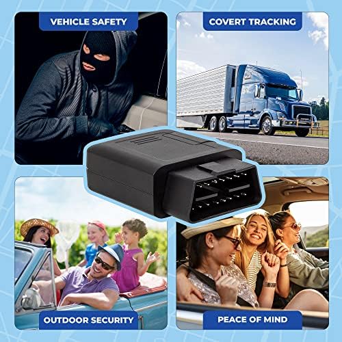 Охрана GPS тракер Brickhouse за превозни средства с Устройство за проследяване TrackPort OBD II - Проследяване на местоположението и скоростта на автомобила - Мини-OBD GPS тракер за