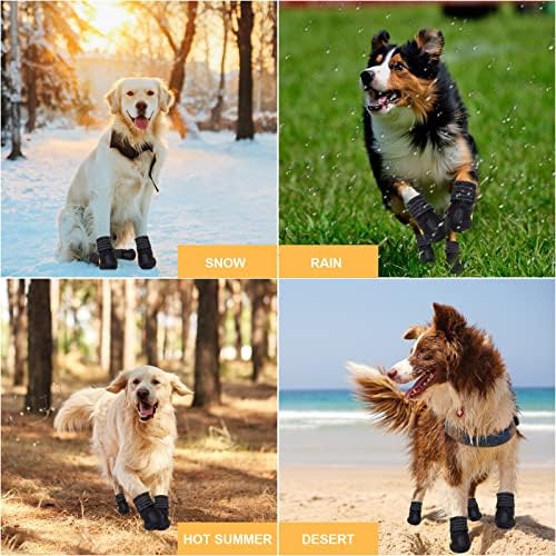 Обувки за големи кучета, средни кучета и защита за ръцете за снежните зими, пътища с горещо лято, Непромокаеми дъждовни