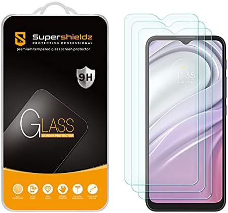 Supershieldz (3 опаковки) е Предназначена за Motorola Moto G, Защитно фолио от чист закалено стъкло, не се драска, без мехурчета