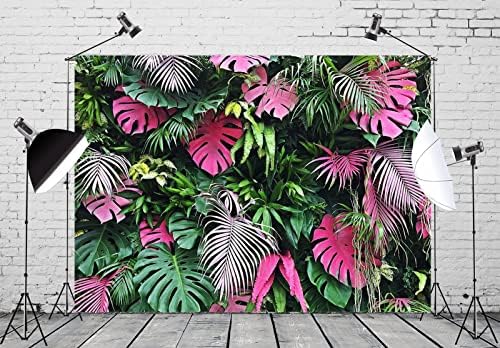 CORFOTO 9x6 фута Тропически Палмови Листа Фон Природа Цветни Растения Фон За Снимки Годишният Хавайски Банер за парти