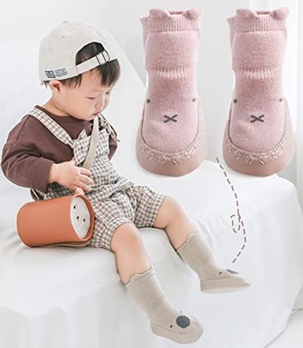 Чорапи за деца SHIBO с Анимационни герои, Нескользящие Чорапи за новородени, 3 Чифта