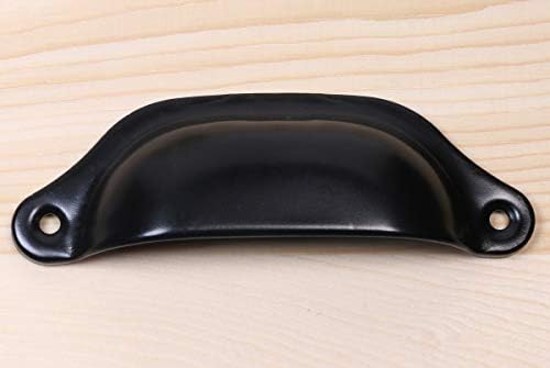 ONLYKXY Дизайн във формата на мивки, Черни Дръжки за кухненски шкаф от антикварен метал, Теглене на дръжката - 3 Аксесоари