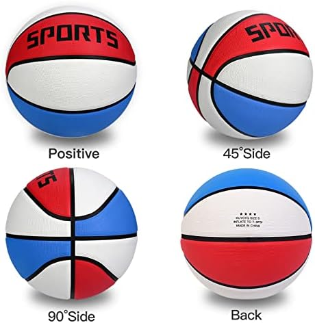 KUYOTQ Детски Младежки размер на 5 (27,5 ) на Баскетболна топка Премиум-клас от каучук или композиране на