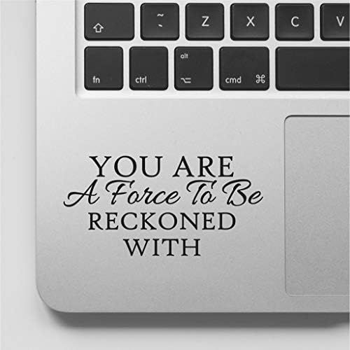 Злите етикети Вие сте силата, с която трябва да се съобразяваме с Мотивационни Вдъхновяваща цитат Стикер Стикер за лаптоп Съвместима с MacBook Retina, MacBook Pro, MacBook Air