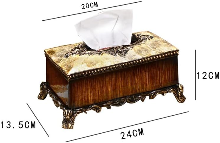 SAWQF Резбовани Кутия за Салфетки Голяма Класическа Кутия За Съхранение на Салфетки, Декорация на дома, Работния Плот Във Всекидневната