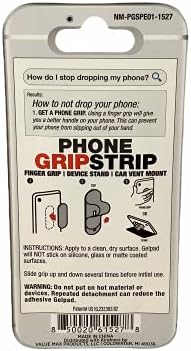 Стойка за телефон, стойка и крепежни на отдушник за носене на пръстите GripStrip - Ультратонкая Регулируема Гел панел с лепило за една ръка - Блестящи перли - Лесно се поб