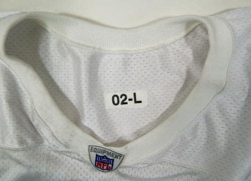 2002 San Francisco 49ers Е игра, Пусната В Бяла Тренировъчна тениска L DP30223 - Използваните тениски За игри NFL Без