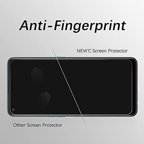 NEW'C Пакет от 3, Защитно стъкло за Oppo A74 4G, Oppo A94 5G, Закалено стъкло със защита от надраскване, пръстови