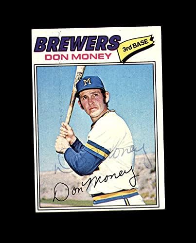 Автограф от ръката на Дона Мани 1977 Topps Milwaukee Brewers 1977