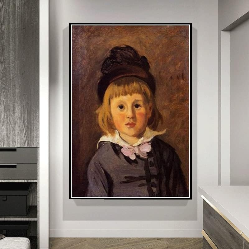 Портрет на Жан Моне В Шапка с Помпоном Картина на Клод Моне САМ 5D Комплекти за Диамант Живопис САМ Arts Craft за