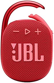 JBL Клип 4 - Преносим мини-колона Bluetooth (синьо) & Clip 4 - Преносим мини-колона Bluetooth, мощен звук и мощен бас, вграден карабина, водоустойчив и пыленепроницаемость IP67 - (черве