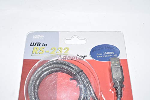 Кабел-преобразувател на L-COM UMC-201, USB, RS-232, 1 М, Черен
