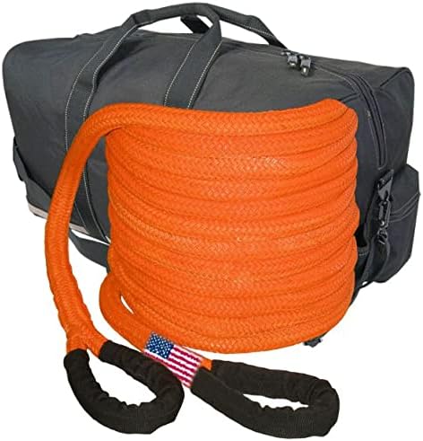 Въже за възстановяване на кинетичната енергия на САЩ 1-1 / 2 инча X 30 фута Защитен оранжев цвят със здрава чанта