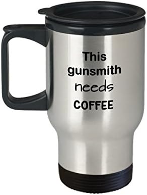 Подарък за Оружейника, Пътна чаша на Този Оружейнику нужда от кафе, Кафеена чаша от неръждаема стомана с капак за Подарък-Новост