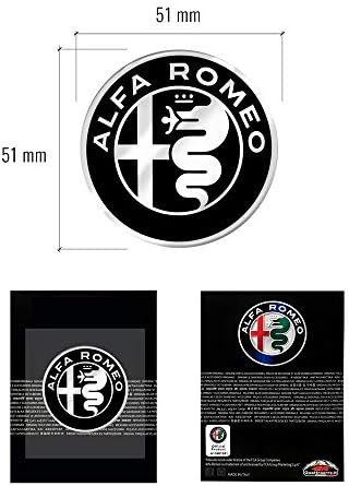 4R Quattroerre.it Стикер с логото на Alfa Romeo 51 мм за салон Giulia Stelvio