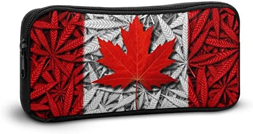 Канада Трева Кленов Флаг Голям Молив Случай Кутия За Писалки Чанта За Съхранение На Грим Пътен Органайзер