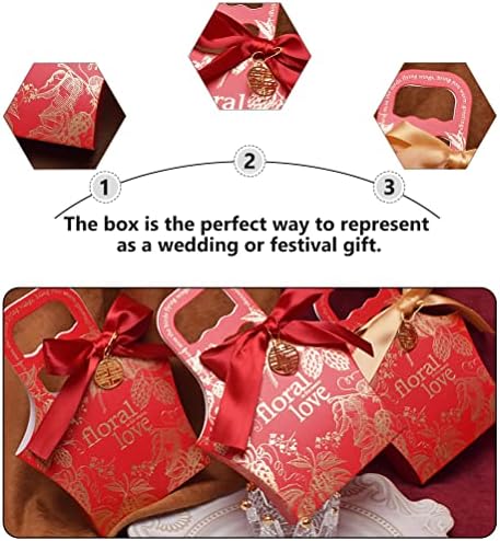Подарък Кутия за Бонбони Cabilock Подарък Кутия за Бонбони Украшение Подарък Кутия 6шт Подаръци, Опаковки, Кутии Сватбени