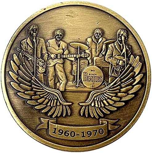 Британската рок група Бийтълс Възпоменателна Монета Крила на Ангел Древната Бронзова Монета Китарист на групата Бийтълс Копие за Подарък за Него