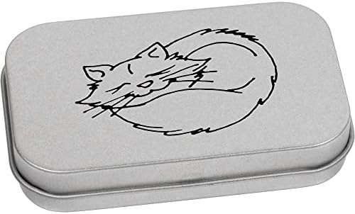 Метална Лидице кутия за съхранение на Azeeda 170 мм Спящата котка loops (TT00178775)