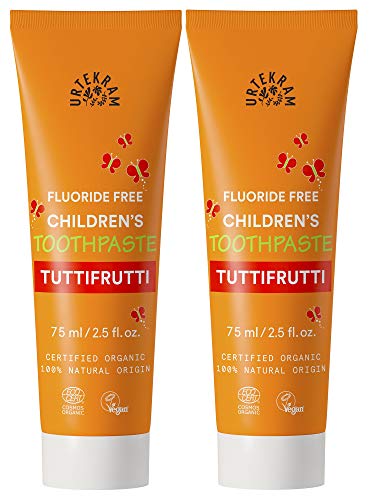 Urtekram Органични Детска паста за зъби Tutti Frutti 75 мл (2 опаковки)